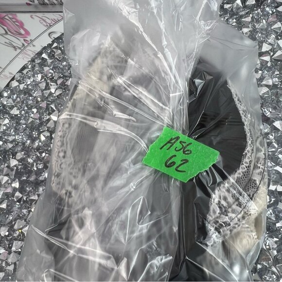 Bra lace black cream jewel dangly detail crystal beaded cupped sexy bra - Picture 10 of 10